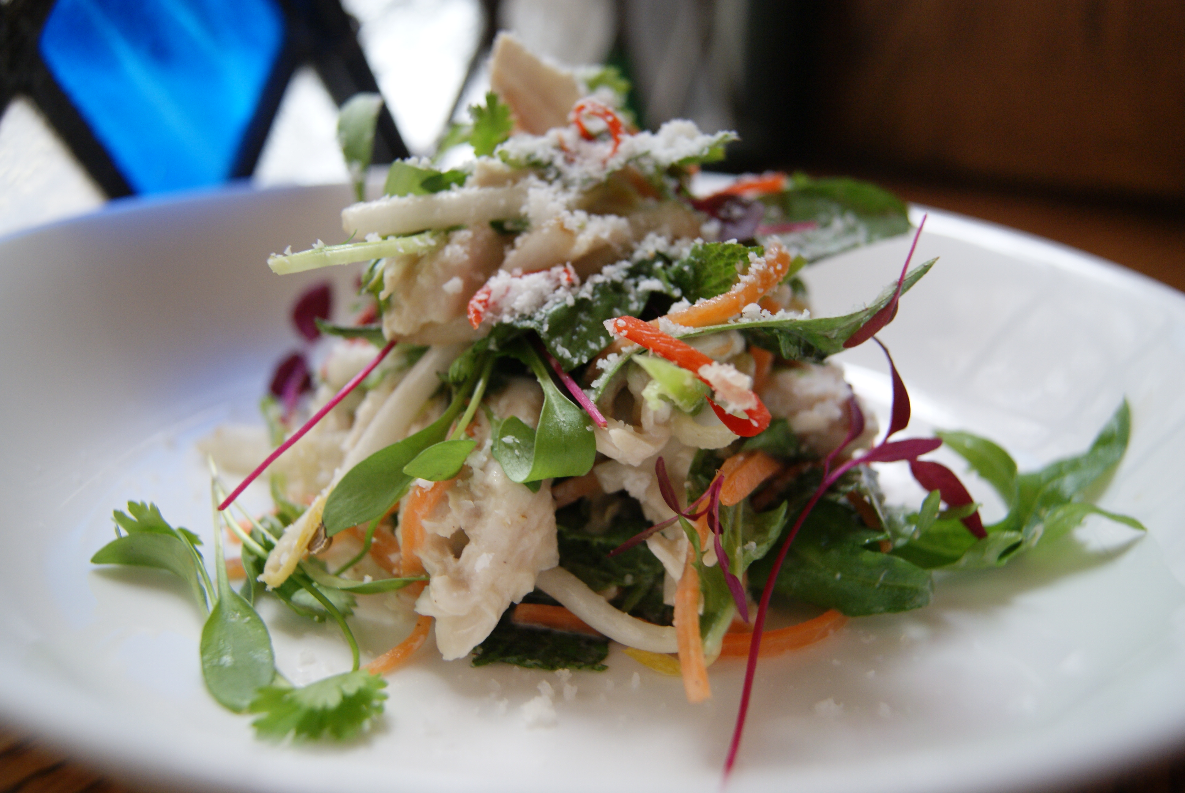 Recipes from the Ivy: Twice Baked Montgomery Cheddar Soufflé & Skinless Fragrant Chicken Salad