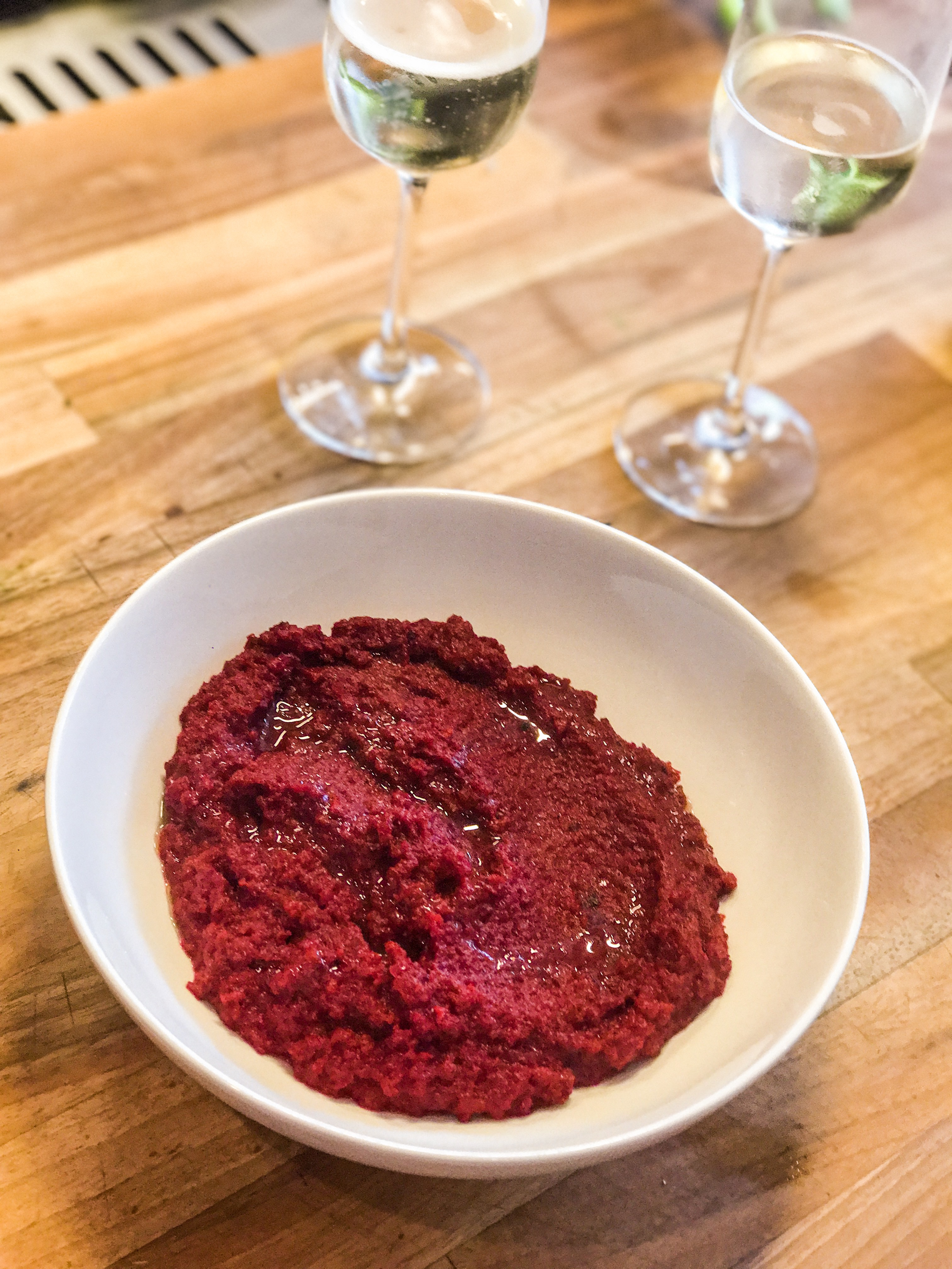 Beetroot, Broad Bean and Onion Dip
