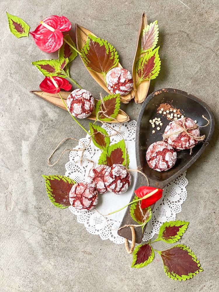 Pinterest-Friendly Red Velvet Crinkle Cookies