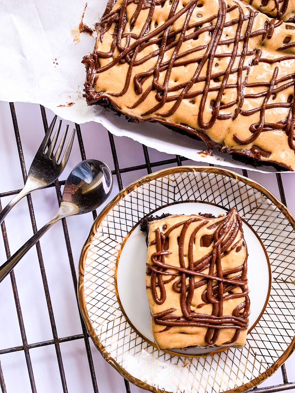 The Dreamiest Chocolate & Caramel Poke Cake