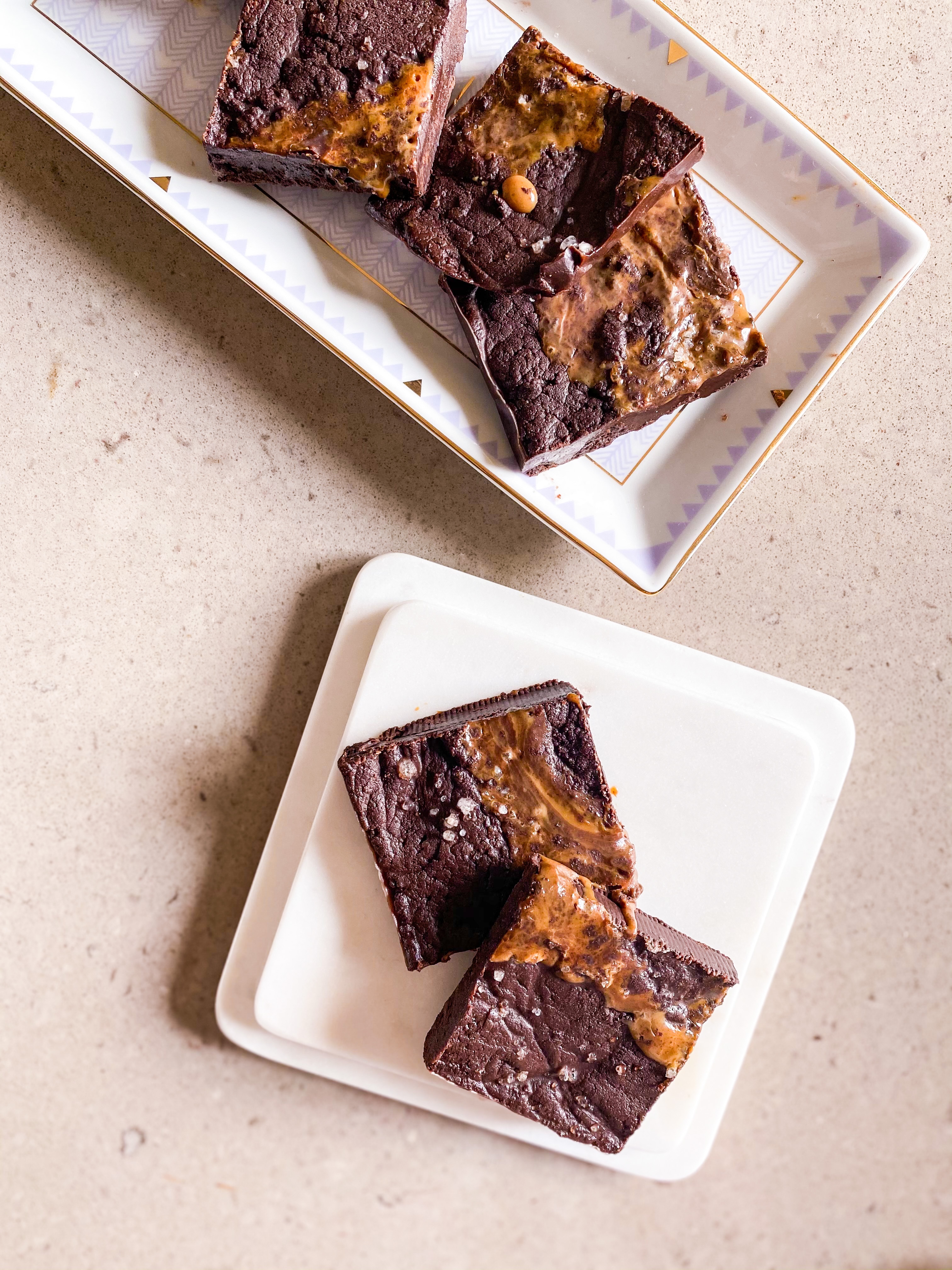 Recipe: Dark Chocolate & Sea Salt Caramel Squares