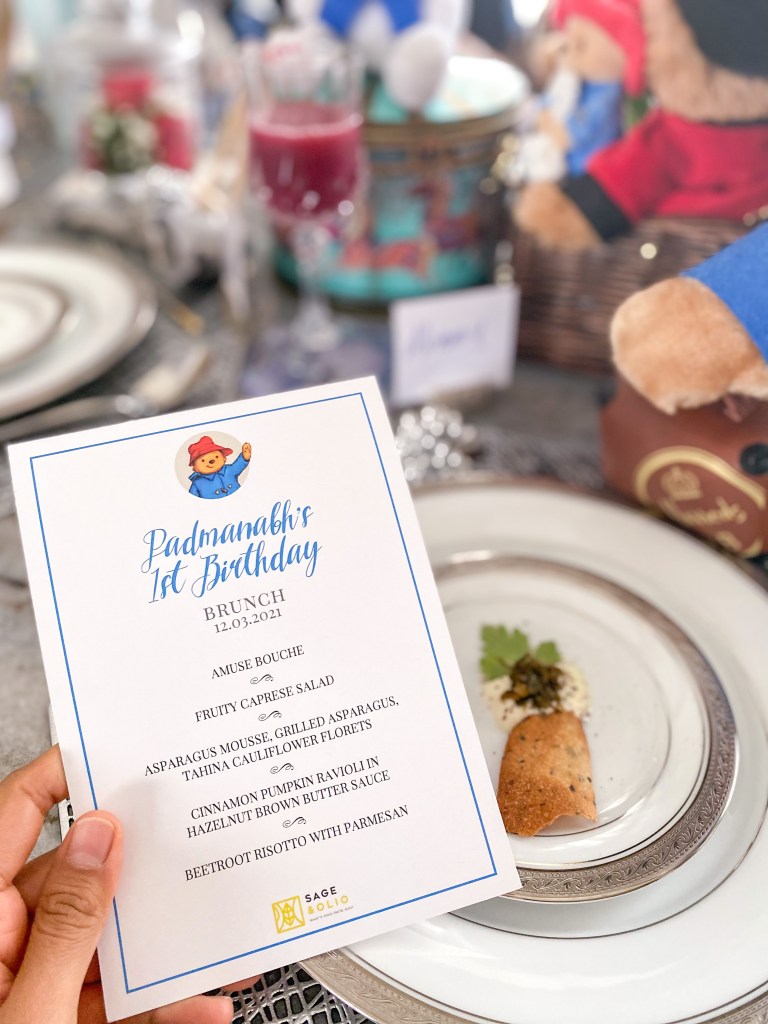 Sage & Olio Sit Down Menu