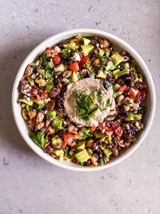 black rice rainbow salad