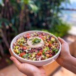 black rice rainbow salad