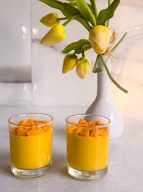 eggless mango mousse