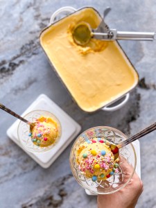 no-churn mango ice cream