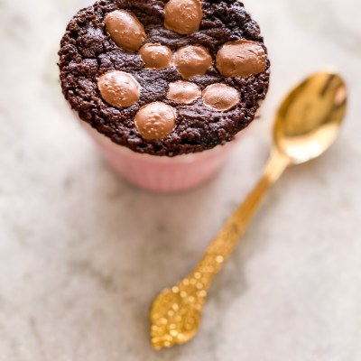 eggless molten brownie pudding