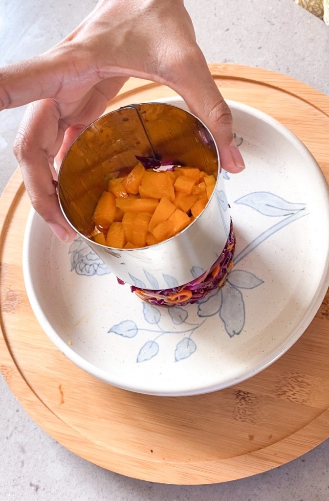 thai mango slaw cake