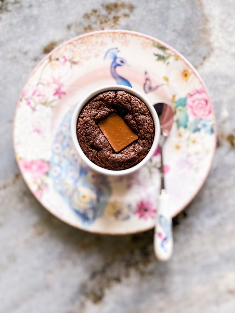 eggless molten brownie pudding