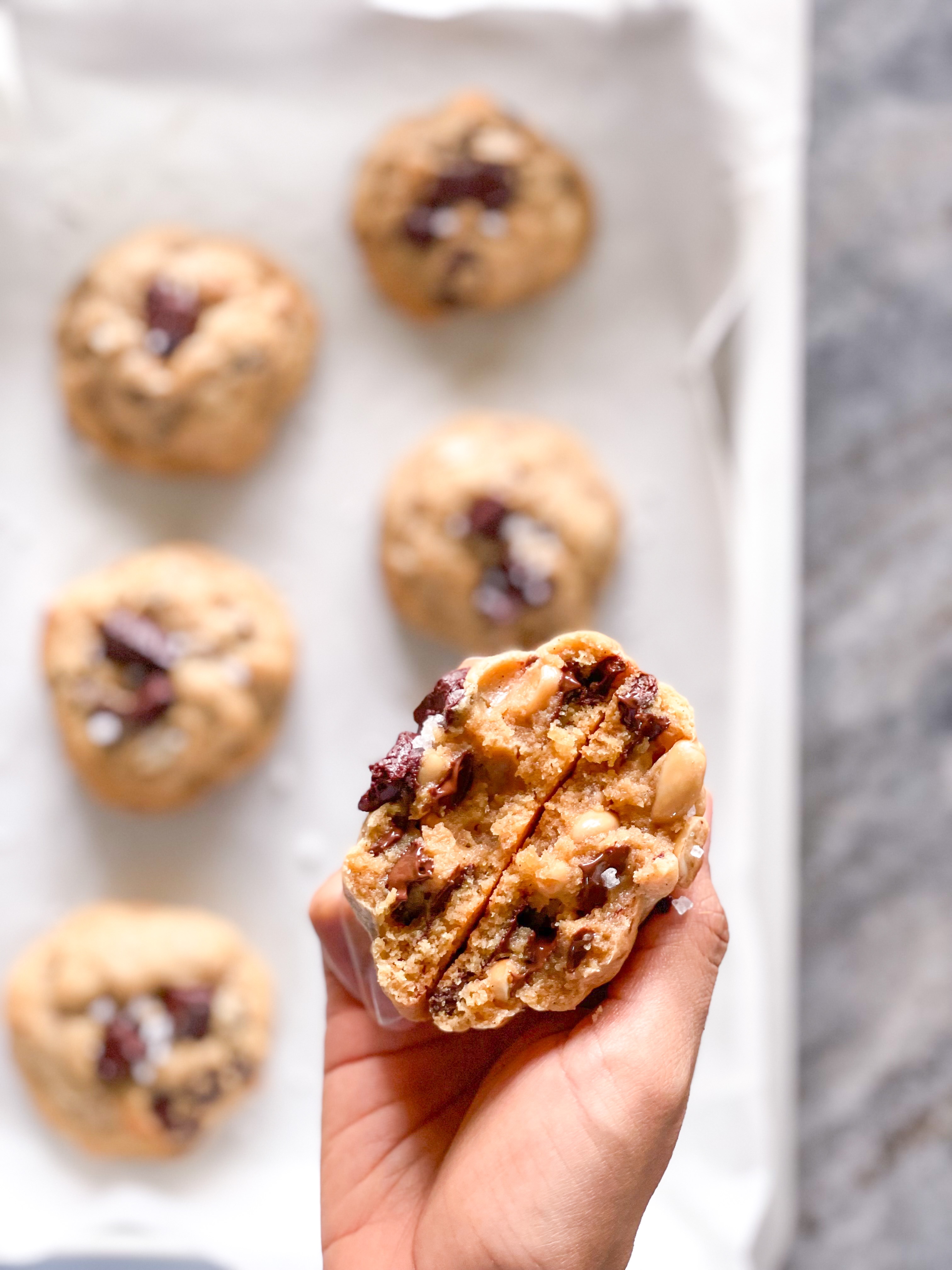 Soft & Gooey Chocolate-Chip Peanut Butter Cookies
