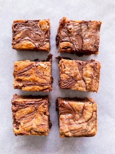 eggless Nutella blondies