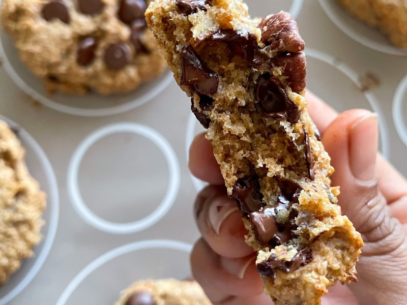 banana bread oat cookies