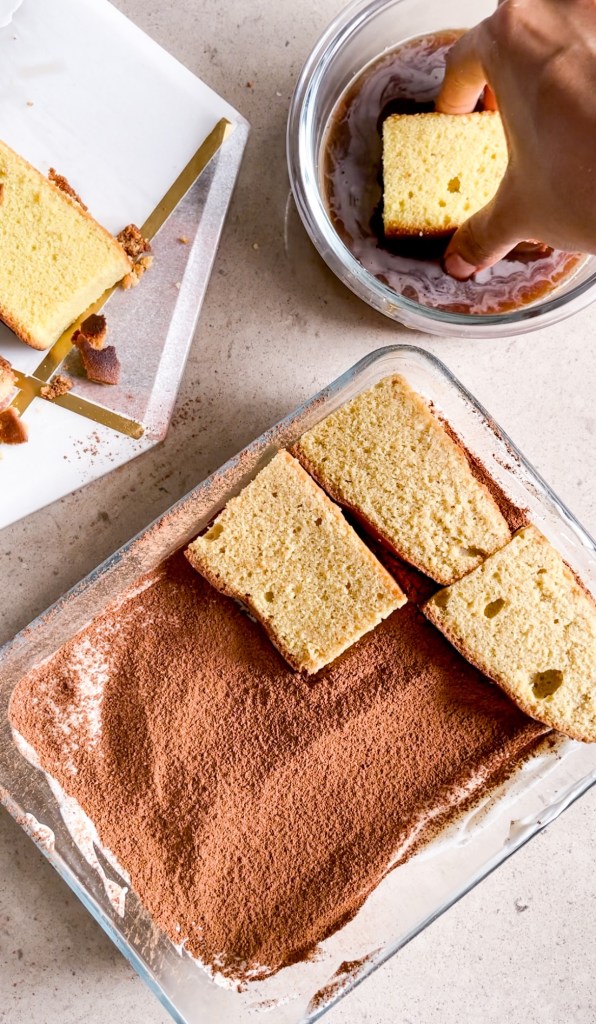 eggless tiramisu sponge cake