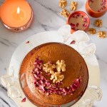 eggless walnut chai cake