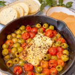 baked feta and olive dip