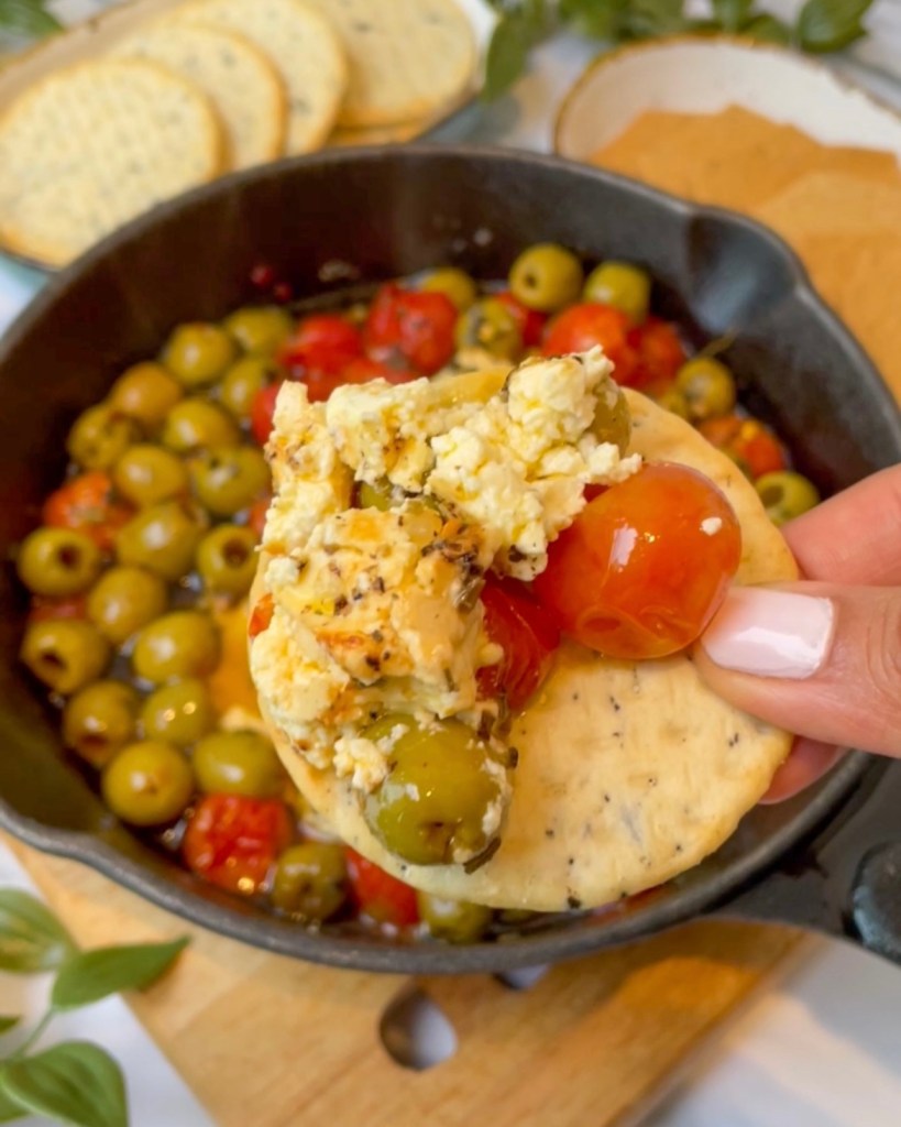 baked feta olive dip
