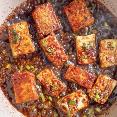 Korean-style braised tofu