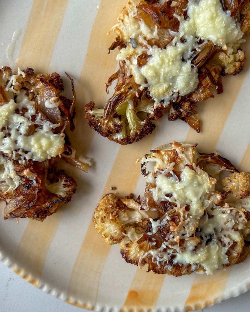 french onion cauliflower steaks