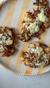 french onion cauliflower steaks