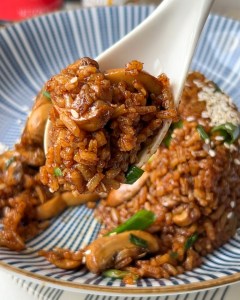 butter garlic mushroom fried rice