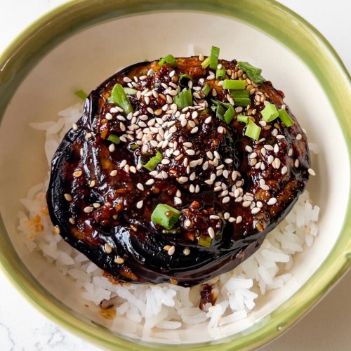garlicky aubergine steaks