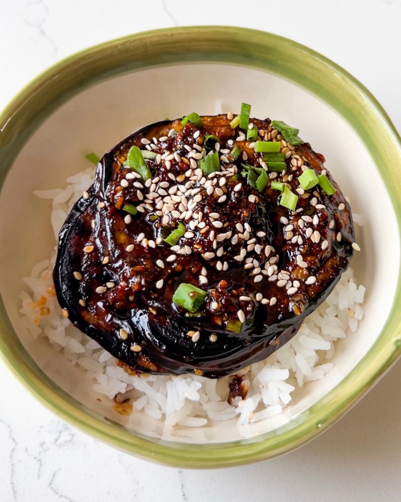 garlicky aubergine steaks