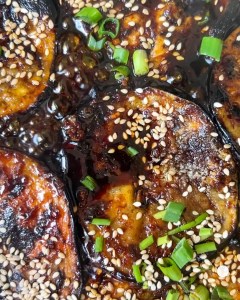 garlicky aubergine steaks