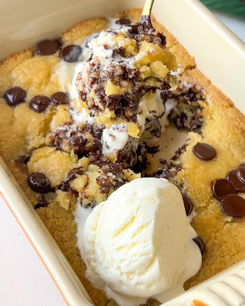 Eggless Cookie Dough Pudding