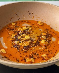 chilli oil basil pasta