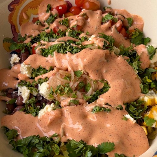 high-protein bean salad