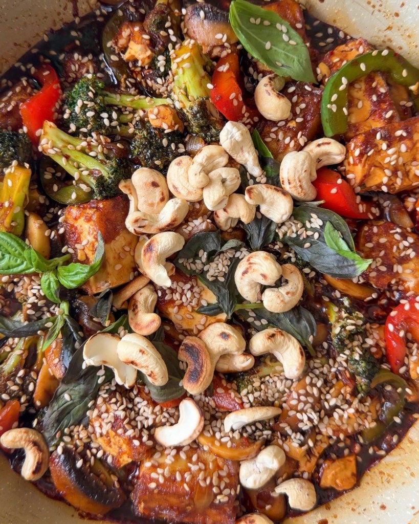 tofu mushroom broccoli stir fry