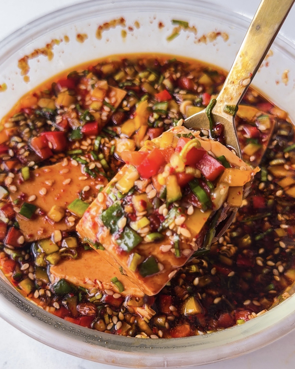 Korean Inspired “Drug” Tofu 