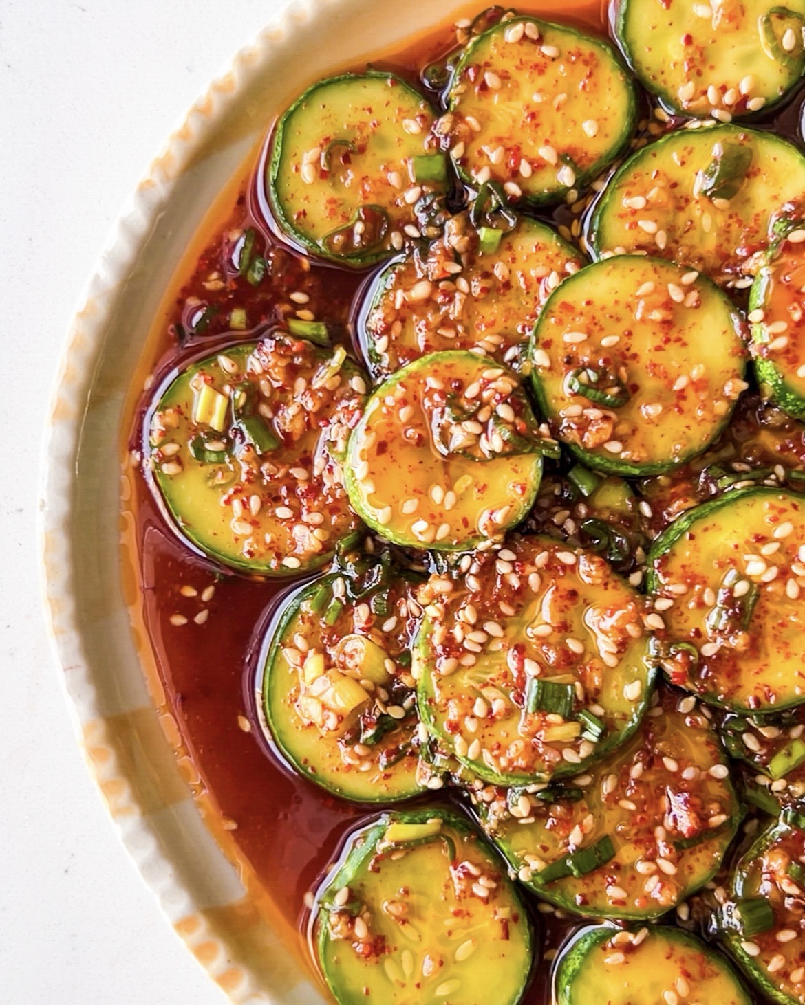 Spicy Chilli Oil Cucumber Salad Inspired By Oi Muchim