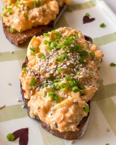 creamy egg salad toast