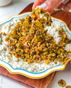 roasted garlic olive dip