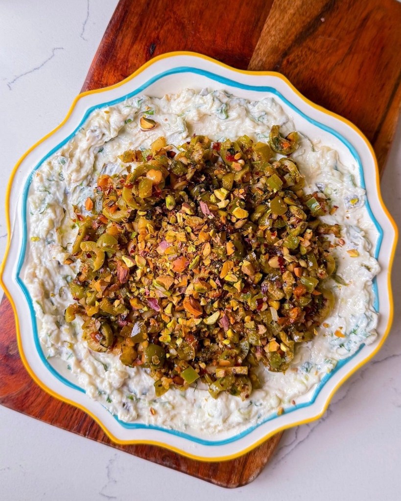 Roasted Garlic & Olive Dip