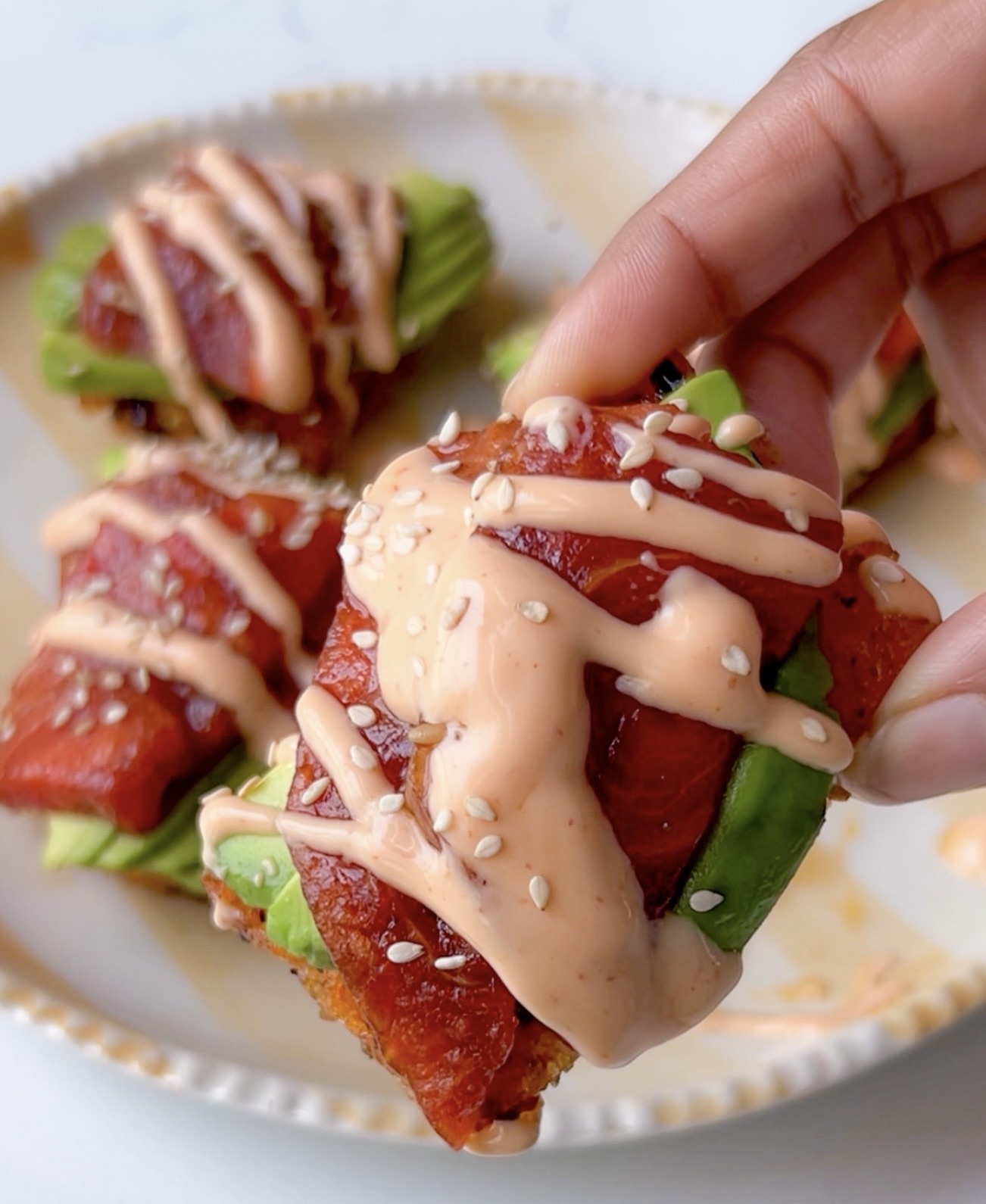 Vegan Tuna Crispy Rice Bites