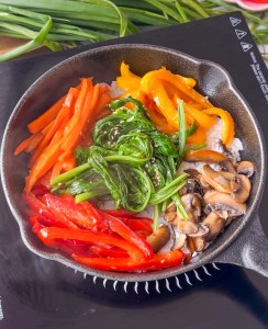 vegetarian bibimbap bowl recipe